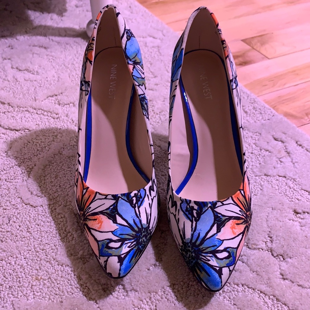 Nine West floral heels.